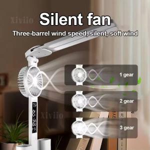 Rechargeable Table Lamp with Fan &amp; LED Clock Display