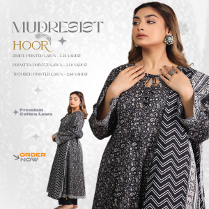 Hoor Mudresist Printed Cotton Set for Women- HR-005 A