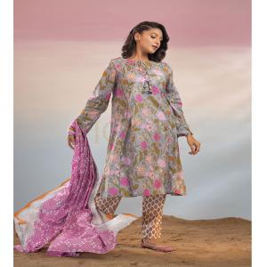 Monochrome Magic — Women 3-Piece | লেডিস থ্রি পিস