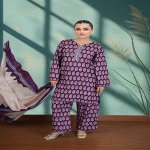 KHAADI 3 Piece- (UNSTICHED)