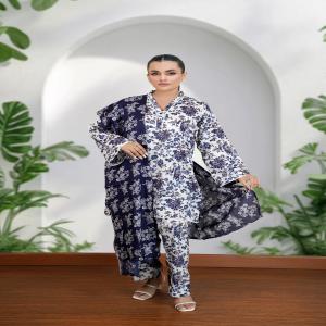 KHAADI 3 Piece- (UNSTICHED)